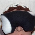 Real Lavender scented black and white eye pillow mask