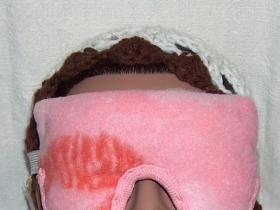 Real roses scented pink eye pillow mask