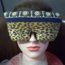 Leopard print and navy blue eye mask pillow with real lavender inside #2