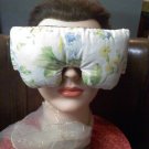 Blue roses eye mask pillow with real lavender inside - wide strap