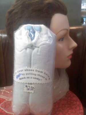All Natural Shoe Sachet pair with real peppermint - powder blue trim