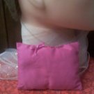 Vintage pink cotton sachet hand-stitched with bow