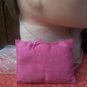 Vintage pink cotton sachet hand-stitched with bow