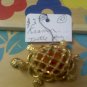 Kramer turtle pin brooch - goldtone