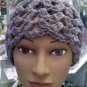 deep plum purple luster -almost a brown- Hand Crocheted hat