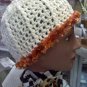 Cream and Copper Hand Crocheted designer hat