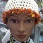 Cream and Copper Hand Crocheted designer hat