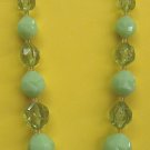 Western Germany green and yellow long necklace