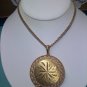 Caroline Emmons Goldtone Medallion vintage Necklace 1976