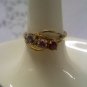 Jewelry store sample ring gemstones vintage gold plated swirl design sterling ring size 7