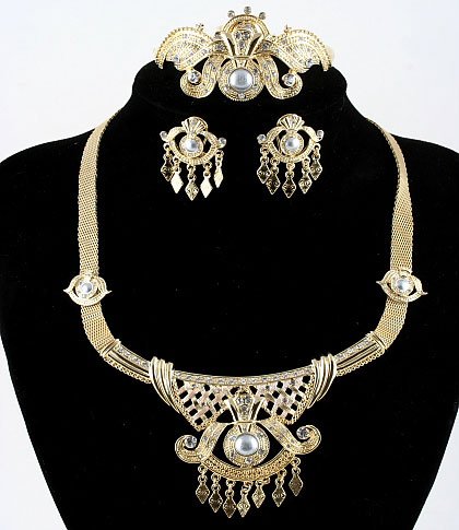 Necklace and Earrings and bracelet