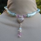 Heart dangle choker