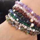Gemstone & pearl anklet - choice of stone