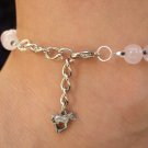 Rose quartz horse lover anklet
