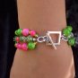 3 strand 'watermelon' bracelet