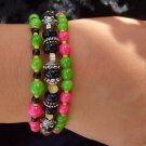 3 strand 'watermelon' bracelet