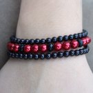 Red & Black Pearl Bracelet