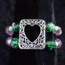 Sterling Plated Open Heart Bracelet