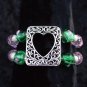 Sterling Plated Open Heart Bracelet