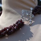 Garnet Chips and Freshwater Pearl Necklace