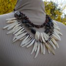 'Godess of the Amazon' Mother of Pearl & Stone Necklace