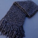 Hand-Knit Scarf Stole - Super Soft Black