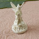 Mini Miniature Sitting Garden Fairy Pixie Figurine Ivory