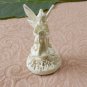 Mini Miniature Sitting Garden Fairy Pixie Figurine Ivory