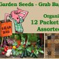 Fine Garden Seeds Grab Bag 12 Packets Organic