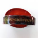 Authentic Vintage Russian Trinket Box Painted Lacquer Oval Signed