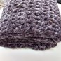 Hand-Crochet Scarf Stole - Super Soft Chenille Charcoal