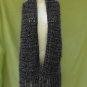 Hand-Crochet Scarf Stole - Super Soft Chenille Charcoal