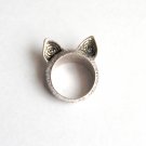 Silver Cats Ears Ring