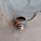 Copper And Rhodonite Mineral Stone Ring
