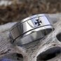 Stainless Steel Cross Spinner Ring