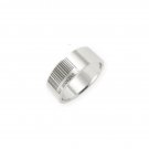 Stainless Steel Ring with Etched Barecode