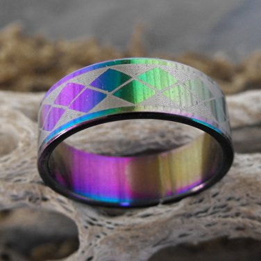 Stainless Steel Iridescent Ring