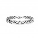 Stainless Steel Rounded Byzantine Curb Bracelet
