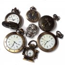 Pocket Pendant Watches for Craft or Parts Lot of 7