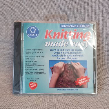 Vintage PC Knitting Made Easy - New Sealed - PC Game Software