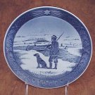 1977 ROYAL COPENHAGEN "Immervad Bridge" Danish Blue White CHRISTMAS PLATE FREE SHIPPING