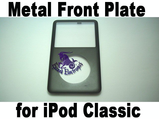 Genuine OEM Black Matel Front Faceplate Housing Fascia Cover for iPod 6th Gen Classic 80GB 160GB