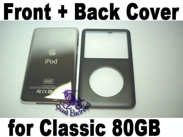 Genuine OEM Black Front+Back Housing Fascia Cover for iPod 6th Gen Classic 80GB