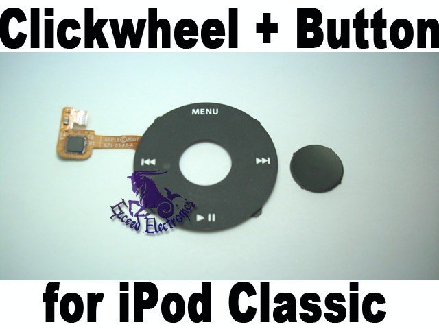 Genuine OEM Black Clickwheel+Button for iPod 6th Gen Classic 80GB 160GB