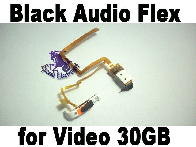 Black Headphone Jack Flex Ribbon Switch Hold for iPod 5th Gen Video 30GB