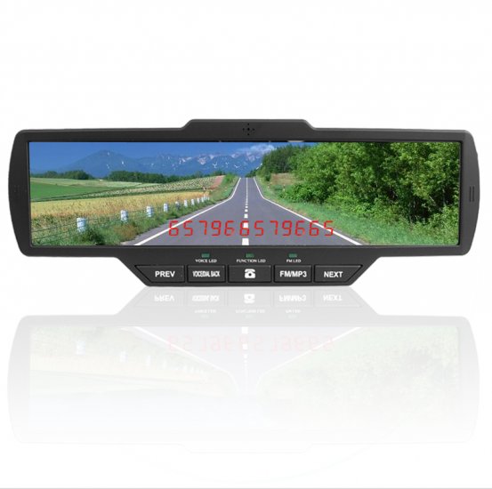 Car Bluetooth Clip On Rearview Mirror with SD + USB Port