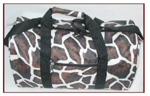 Wholesale Giraffe Brown White Lady's Tote Duffel (1 CASE=20)