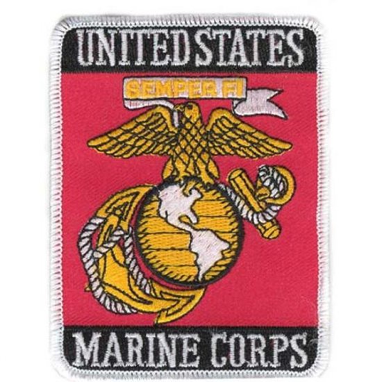 U.S. Marine Corps USMC Eagle Globe & Anchor Rectangle Patch