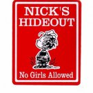 Personalized Red PIGPEN Kids Bedroom Door SIGN
