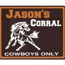 Personalized WILD HORSE Corral Kids Room Door SIGN